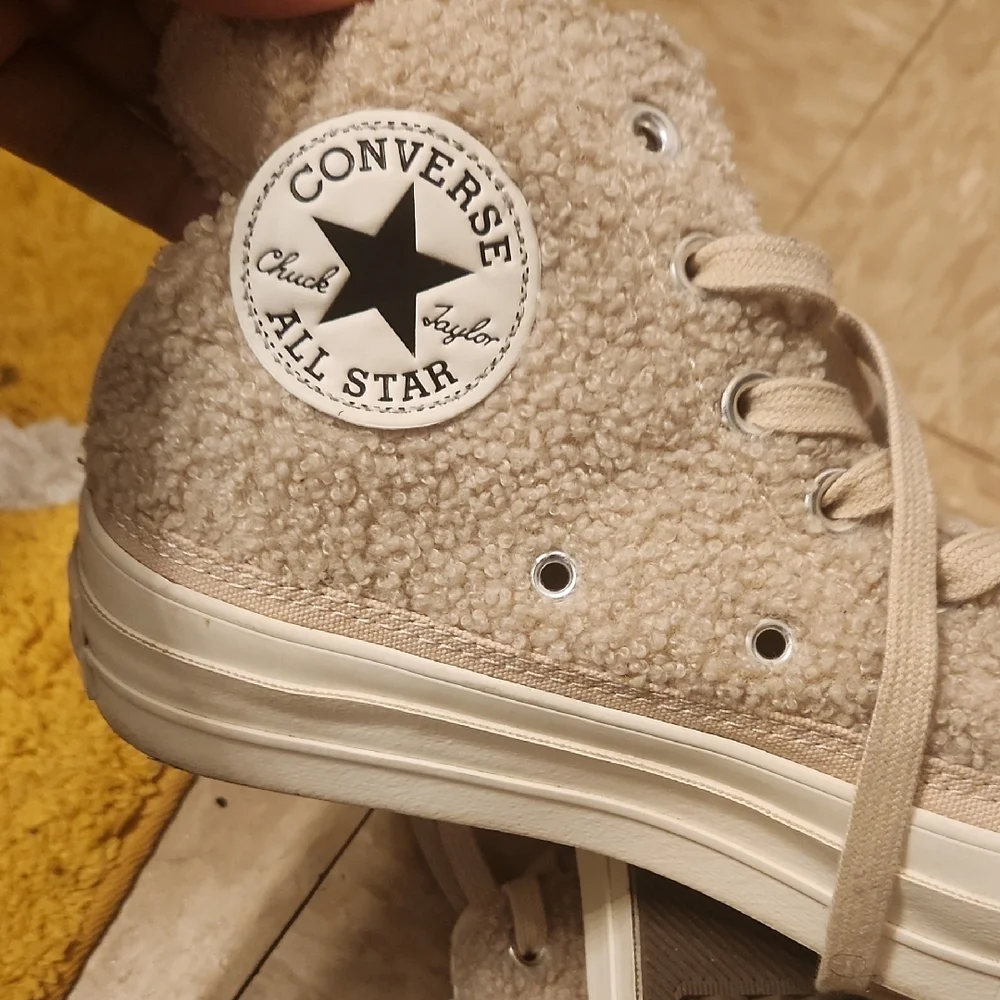 Converse Tan Canvas Platform Sneakers - Picture 7 of 9